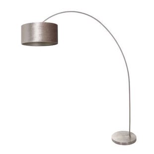 Mexlite - vloerlamp - Solva - staal - metaal stof - booglamp - E27 -