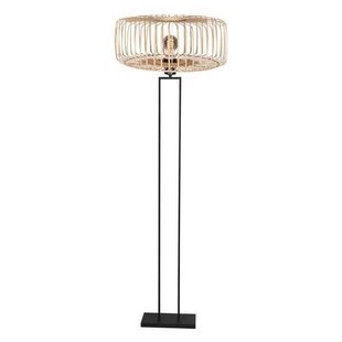 Steinhauer - vloerlamp - Stang - zwart - bamboe metaal - Ø 50cm - E27