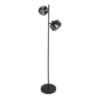 Mexlite Vloerlamp Tenebris Zwarte 2-Lichts 4213ZW