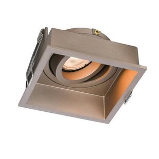 Artdelight Inbouwspot Rex Vierkant Champagne GU10 Verdiept Kantelbaar