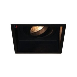 Artdelight Inbouwspot Rex Vierkant Zwart GU10 Verdiept Kantelbaar