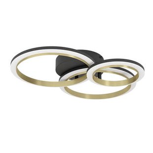 EGLO Calliera Plafonnière - LED - Kunststof - Zwart|Goud|Wit
