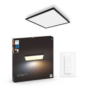 Philips Hue Aurelle - paneellamp - warm- tot koelwit licht - zwart - vierkant