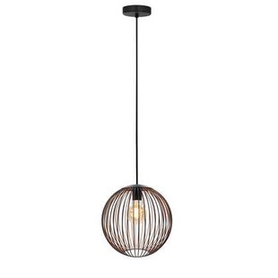 EGLO Almanzora Hanglamp - E27 - Ø 32 cm - Staal - Zwart|Koper