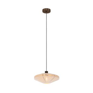 EGLO Orimini Hanglamp - E27 - Ø 38 cm - Crème|Brons - Textiel