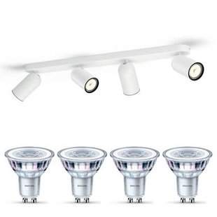 Philips Pongee Opbouwspot - Incl. Philips LED Lamp - 4 Spots