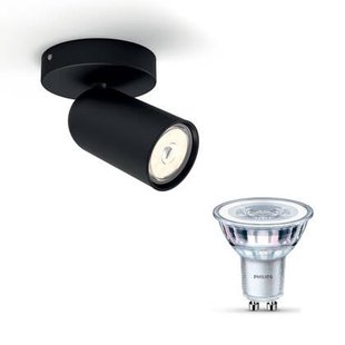 Philips Pongee Opbouwspot - Incl. Philips LED Lamp - Wandspot - 1 Spot
