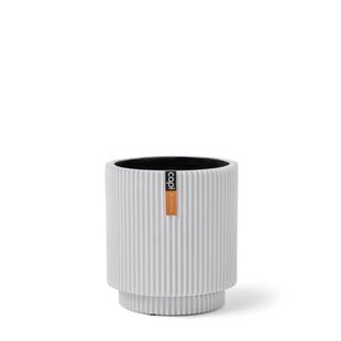 Capi Europe - Vaas cilinder Groove - 19x21 - Wit