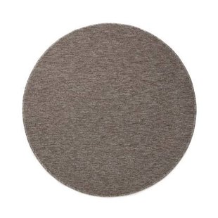 Tapeso Rond vloerkleed Lush - taupe|lichtgrijs - 80 cm