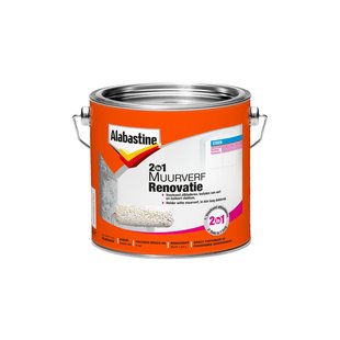 Alabastine Muurverf 2in1 Renovatie Wit 2,5l