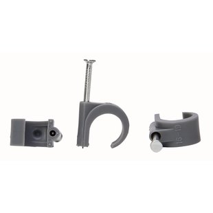 Kopp Spijkerclip Vlak + Spijker 40mm Grijs 10st.