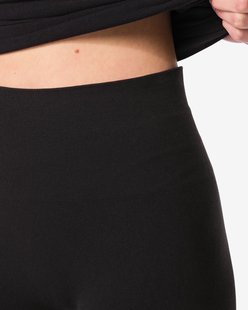 HEMA Licht corrigerende biker hoge taille naadloos katoen zwart (zwart)