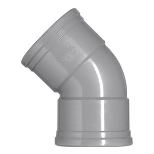 Martens Pvc Bocht 125mm 2xmm 45gr Grijs