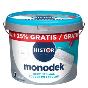 Histor Monodek Muurverf - Mat - Wit - 12,5l