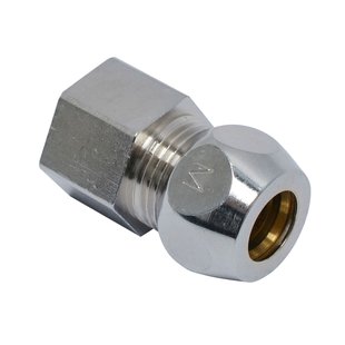 Sanivesk Knel Recht Overgang Chroom 10mm X 3/8f