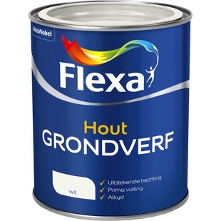 Flexa Grondverf - Binnen En Buiten - Wit - 750ml