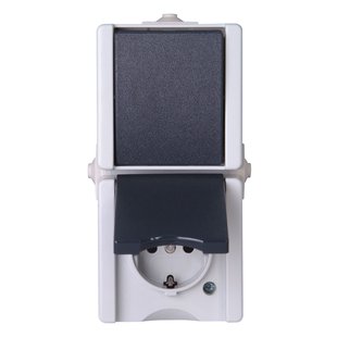 Baseline Inbouwstopcontact Randaarde 1-polig Wit Ip20