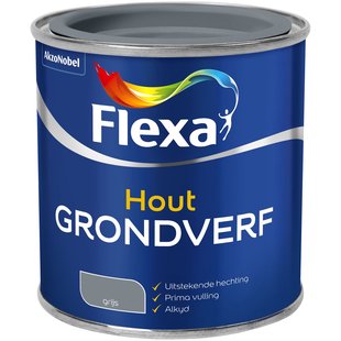 Flexa Grondverf - Binnenhout Deuren En Kozijnen - Grijs - 250ml