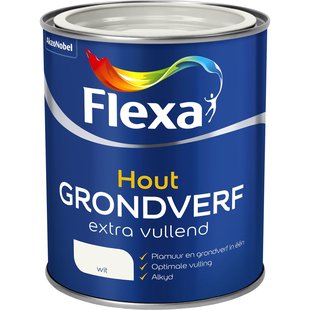Flexa Grondverf Extra Vullend - Binnenhout - Wit - 750ml