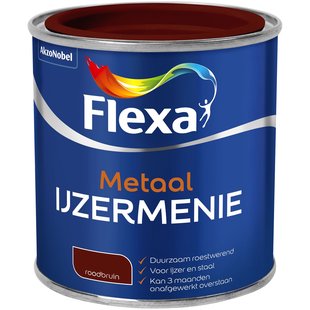 Flexa Ijzermenie Grondverf - Metaal - Roodbruin - 250ml