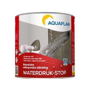 Aquaplan Waterdichtingsmiddel Waterdruk-stop Grijs 2,5kg