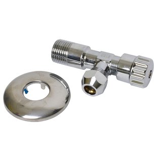 Sanivesk Hoekstopkraan Met Rozet 1/2 Buitendraadx10mm Chroom