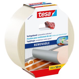 Tesa Dubbelzijdige Tape - Tapijt - Transparant - 25m X 50mm - 6 Stuks