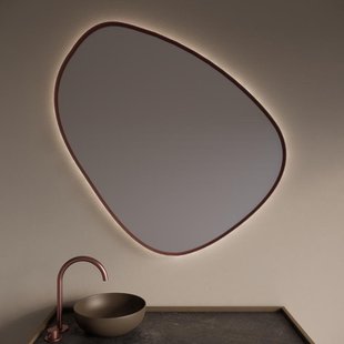 Spiegel Gliss Design Fenix met Indirecte LED Verlichting en Verwarming 60cm Koper Rose