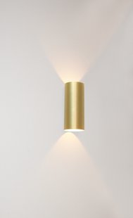 Wandlamp Artdelight Brody 2 Lichts LED 2700K Dimbaar Geborsteld Goud