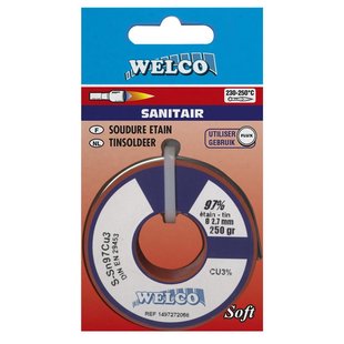 Welco Zachtsoldeer Voor Sanitair 97% Tin 250gr