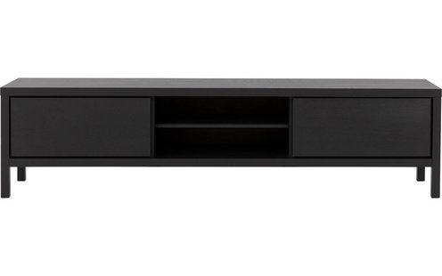 Goossens Excellent Tv Meubel Sira Line, 2 kleppen 2 open vakken 210 cm breed