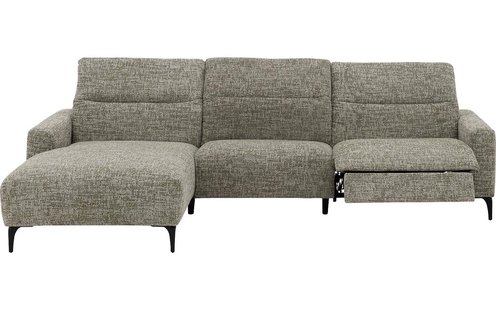 Goossens Relaxbank Apollo Met Verstelbare Hoofdsteunen groen, stof, stijlvol landelijk met chaise longue links