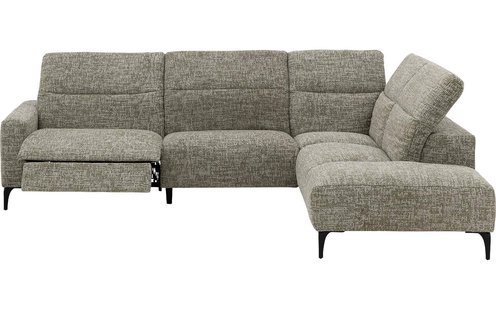 Goossens Relaxbank Apollo Met Verstelbare Hoofdsteunen groen, stof, stijlvol landelijk met ligelement rechts