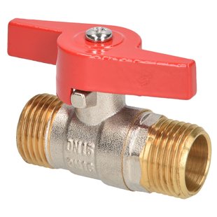 Sanivesk Kogelkraan Met Vlinder Greep Messing Vernikkeld 1/2 Buitendraad X 1/2 Buitendraad