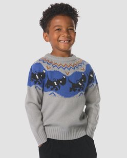 HEMA Takkie kindertrui grofgebreid donkergrijs (donkergrijs)