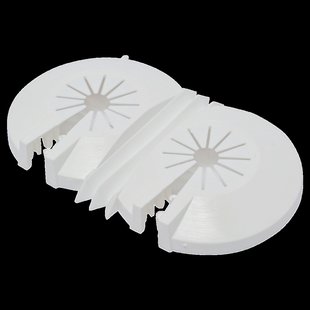 Sanivesk Dubbel Afdekrozet Universeel 8-22mm Kunststof Wit