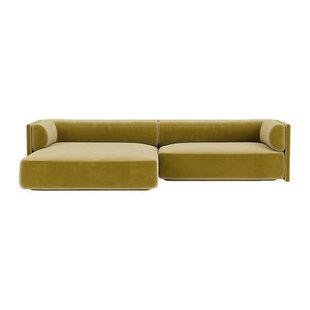 FÉST Bolster Hoekbank met Chaise Longue - Royal / Pistache
