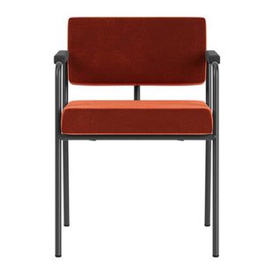 FÉST Monday Eetkamerstoel met Armleuning - Royal - Black / Saffron