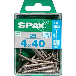 Spax Universele Schroef T-star Verzonken Kop Torx T20 - 4x40mm - 25 Stuks