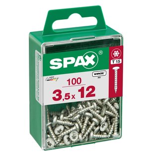Spax Universele Schroef T-star Wirox Ronde Kop Torx - 3,5x12mm - 100 Stuks