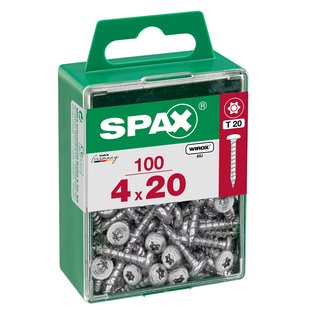 Spax Universele Schroef T-star Wirox Ronde Kop Torx - 4x20mm - 100 Stuks