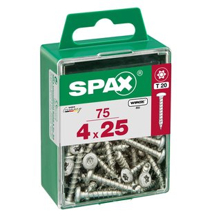 Spax Universele Schroef T-star Wirox Ronde Kop Torx - 4x25mm - 75 Stuks