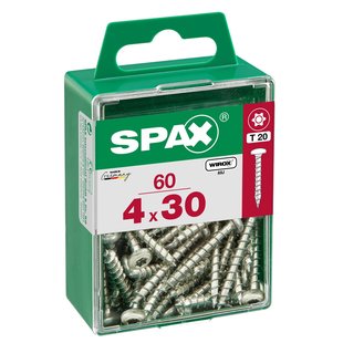 Spax Universele Schroef T-star Wirox Ronde Kop Torx - 4x30mm - 60 Stuks
