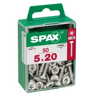 Spax Universele Schroef T-star Wirox Ronde Kop Torx - 5x20mm - 50 Stuks