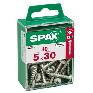 Spax Universele Schroef T-star Wirox Ronde Kop Torx - 5x30mm - 40 Stuks