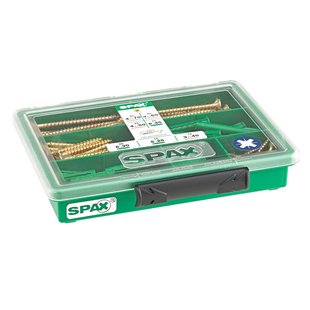 Spax Schroeven Assortiment Yellox Verzonken Kop Pozi - 3,5x40/4,5x70mm - 130 Stuks