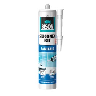 Bison Siliconenkit Sanitair Wit 300ml