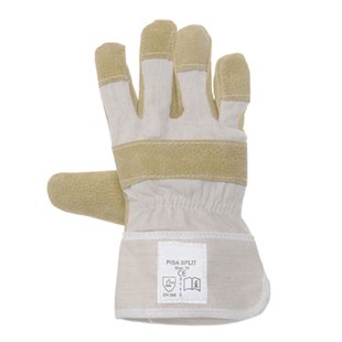 Baseline Handschoenen Pisa Leder Grijs M10, 5 Paar