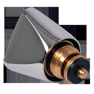 Sanivesk Kraanbovendeel Stergreep Set Koud+warm Wat.1/2m Chroom Rood+blauw 4pp