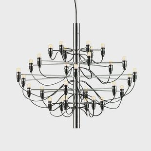 2097/30 kroonluchter 30-vlammen chroom mat FLOS - Woonkamer - Designer - Metaal - Meerdere lampen